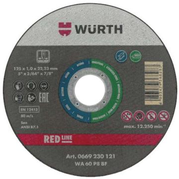 伍尔特/WURTH 切割片-不锈钢，0669230186 Φ180×1.6×22.23mm 售卖规格：10片/盒