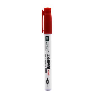 GEEMARKER 工业耐酸碱记号笔，G-380F红色 防水耐油耐高温记号笔1.0mm 售卖规格：1支
