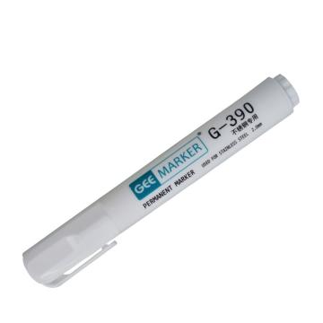 GEEMARKER 低氯无硫不锈钢记号笔-粗头，G-390白色 工业标记笔2.0mm 售卖规格：1支