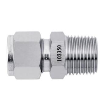 JPE SS316卡套外牙直通接头，BS6-MC1401-N D14MM卡套1/8"NPT 售卖规格：1个