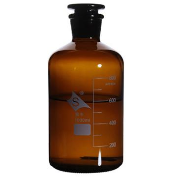 蜀牛 中性料棕小口试剂瓶(实心塞)，1000ml，B-031105 售卖规格：1个