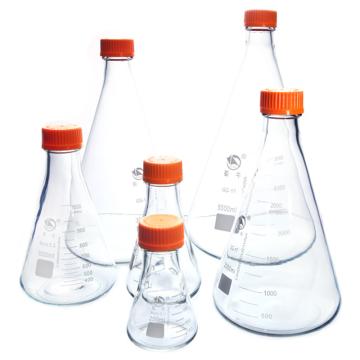 蜀牛 罗口三角烧瓶，5000ml(GL45桔色盖)，B-001095 售卖规格：1个