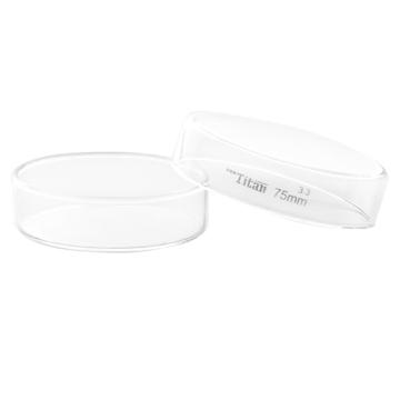 泰坦 玻璃培养皿 高硼硅 特优级 75mm,TYBL-0081,1盒(20套/盒)，TYBL-0081 售卖规格：1盒