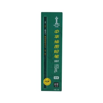 中华 铅笔，101 2H 绘图铅笔 12支/盒 售卖规格：1盒