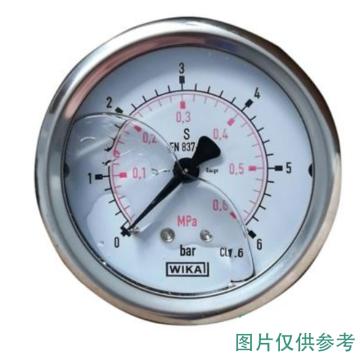 威卡/WIKA 压力表，213.53.100 0~16MPa 偏心轴向安装,螺纹接口规格：M20,充硅油 售卖规格：1个