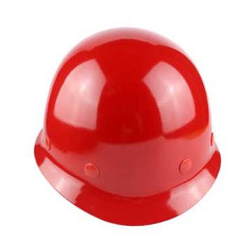 汉盾 圆盔式玻璃钢安全帽，HD-HT01，红色 旋钮式帽衬，Y型下颚带 售卖规格：1顶