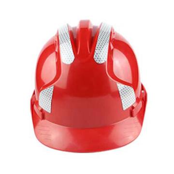 汉盾 三筋ABS带透气安全帽，HD-HT04，红色 带透气孔，3M反光条，旋钮式帽衬，Y型下颚带 售卖规格：1顶
