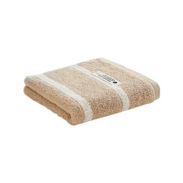 三利/SANLI 毛巾，横纹有机棉 浅棕色 36×73cm 120g/条 售卖规格：1条