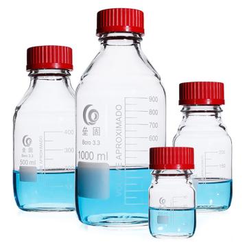 垒固 高硼硅丝口试剂瓶，B-031704 1000ml，3.3高硼硅 售卖规格：1个