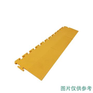 愛柯部落 坦內德 耐磨耐壓防滑 PVC工業地板磚 明扣，黃色-長邊條527*67*4.5mm
