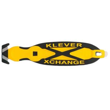 Klever 内嵌刀片式安全刀，x-change,标配T型刀片 刀头可以更换，刀柄（红、蓝、黄、桔色）随机发货 售卖规格：1把