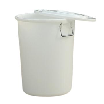 滋仁 圆形带盖垃圾桶水桶，ZL-200L 白色 200L 铁柄 售卖规格：1个