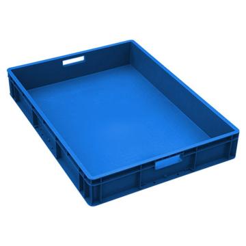 英达斯贝克 EU周转箱，EU8612，蓝色 外尺寸：800×600×120mm，无盖 售卖规格：1个