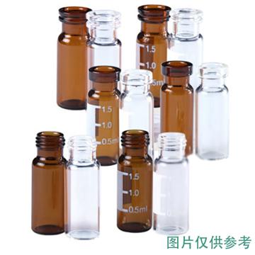 垒固 棕色螺口进样瓶（不含盖/垫），B-012404 2ml，带刻度 售卖规格：1盒