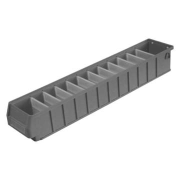 英达斯贝克 分隔式零件盒(不带隔板），6011 小4号,尺寸:600×110×90mm,灰色 售卖规格：1个