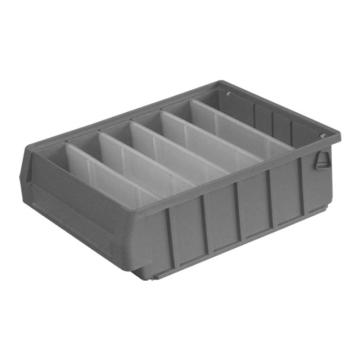 英达斯贝克 分隔式零件盒(不带隔板），3023 中1号,尺寸:300×235×90mm,灰色 售卖规格：1个
