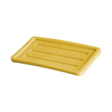英达斯贝克 塑料固定式分格周转箱箱盖，黄色,大号通用盖1# 尺寸:440×320×10mm 售卖规格：1个