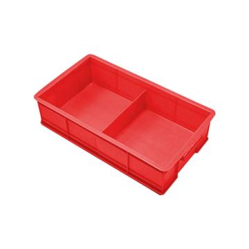 英达斯贝克 塑料固定式分格周转箱，小号2格-红色 外尺寸:350×200×85mm 售卖规格：1个