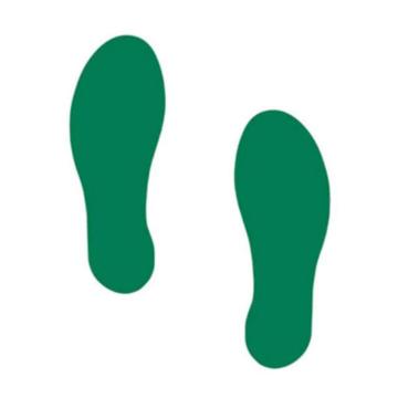 嘉辽 5S管理地贴（脚印耐叉车，绿色），100×260mm，EBS3092 售卖规格：1包