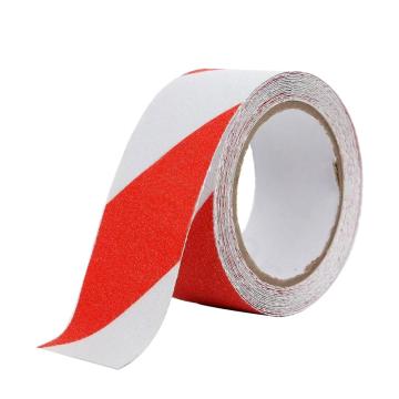 嘉辽 PVC磨砂胶带，5cm×5m，红白，EBS3590 售卖规格：1卷