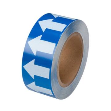 嘉辽 管道流向箭头带（蓝底白色箭头），高性能自粘性材料，25mm宽×20m长，EBS2268 售卖规格：5卷/包