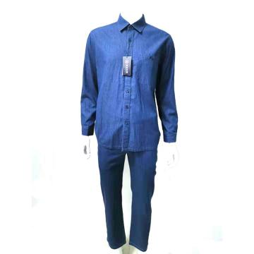 虎邦世家 全棉夏季长袖牛仔工作服套装，155-195，1套
