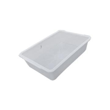 英达斯贝克 塑料方盘，5#冷冻盘白色 外尺寸:245×175×60mm 售卖规格：1个