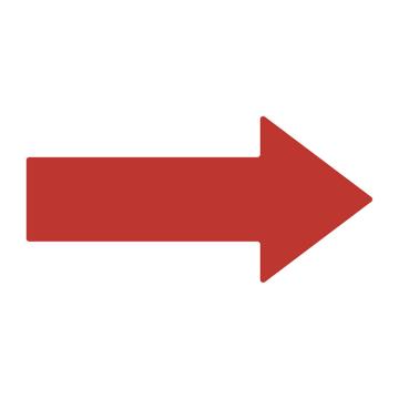嘉辽 经济型地贴直箭头，(30×9×5cm，红色），EBS3118 售卖规格：10个/包