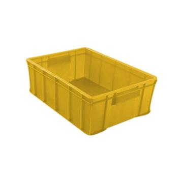 英达斯贝克 塑料周转箱，8#黄色 外尺寸:245×170×75mm 售卖规格：1个