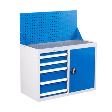 盛悦欣美 五抽+挂板工具柜(蓝+灰白),板厚0.8mm，承载300kg,带一个层板 售卖规格：1个
