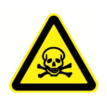 嘉辽 GB安全警示标签（当心中毒），边长5cm，自粘型乙烯，EBS2421 售卖规格：10片/包