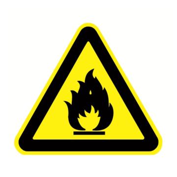 嘉辽 GB安全警示标签（当心火灾），边长5cm，自粘型乙烯，EBS2424 售卖规格：10片/包