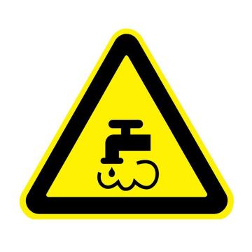 嘉辽 GB安全警示标签（当心蒸汽和热水），边长5cm，自粘型乙烯，EBS2434 售卖规格：10片/包
