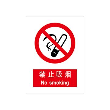 嘉辽 禁止吸烟，250×315mm，自粘性乙烯，EBS0991 售卖规格：1个