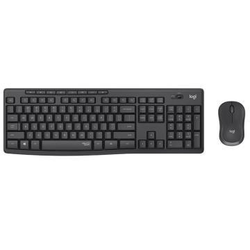 罗技/Logitech 键鼠套装，MK295（黑色） 无线轻音键鼠套装 售卖规格：1个