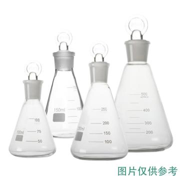 安赛瑞 磨口具塞三角烧瓶 具塞锥形瓶三角瓶定碘瓶碘量瓶 100ml，600894 售卖规格：1个