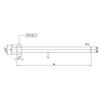 三磨 V-CBN砂轮，硬质合金基体，1A1W 5×5×80×D6，400# 售卖规格：1根