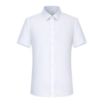 圣凯罗 短袖衬衫，HYD8619-短 男士白色弹力天然竹纤维，37-46 售卖规格：1件