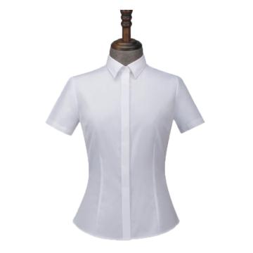 圣凯罗 短袖衬衫，HYD5619-短 女士白色弹力天然竹纤维，35-43 售卖规格：1件