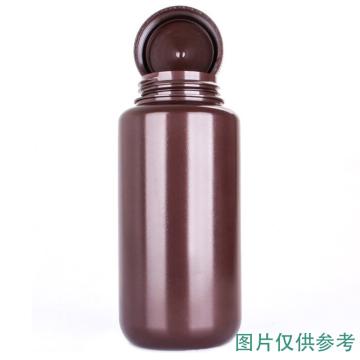 安赛瑞 塑料广口试剂瓶（2个装）棕色大口瓶粉末瓶土样瓶固体瓶样品瓶分装瓶 500ml，600697 售卖规格：2个/件