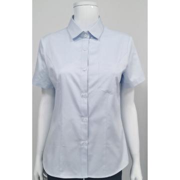 虎邦世家 防静电全棉女款短袖衬衣，HBSJ159 150-195 白色 售卖规格：1件