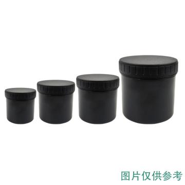 安赛瑞 螺旋罐带内盖（2个装）广口塑料罐，黑色，150ml，600565