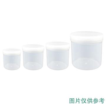 安赛瑞 螺旋罐带内盖（2个装）广口塑料罐，白色透明，150ml，600569