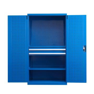 盛悦欣美 重型置物柜，尺寸:1000×500×1800(mm) 蓝色带挂板二抽,每抽屉承载100KG 售卖规格：1个