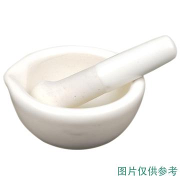 安赛瑞 陶瓷研磨器（2个装）实验室研钵手动捣碎罐捣碗磨粉器 直径90mm，600452 售卖规格：2个/件