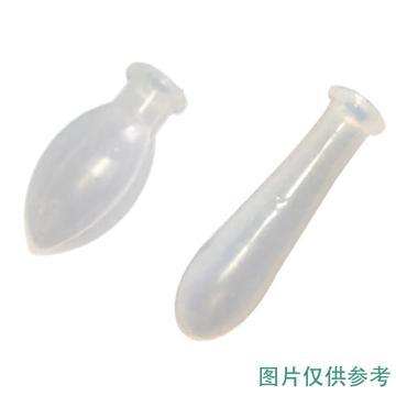 安赛瑞 玻璃滴管皮头（5个装）硅胶吸管头乳胶头玻璃滴管用吸头吸帽胶帽，白色透明2ml，600389 售卖规格：5个/件