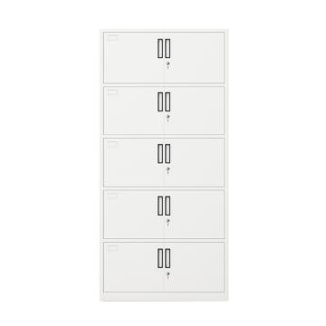 Raxwell 档案柜，900宽*390深*1800高，灰白色，钢板厚度为0.7mm