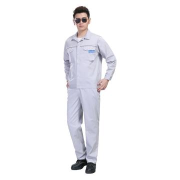 笙谷 工作服套装，XGC-5-S 全棉长袖多色，浅灰色 售卖规格：1套