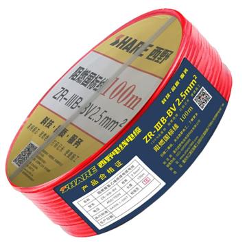 西野 铜芯聚氯乙烯绝缘单芯硬线，BV-2.5 红色 售卖规格：100米/卷