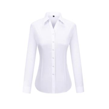 笙谷 长袖商务衬衫，XGSLVD2001-39 女士白色100%棉成衣免烫 售卖规格：1件